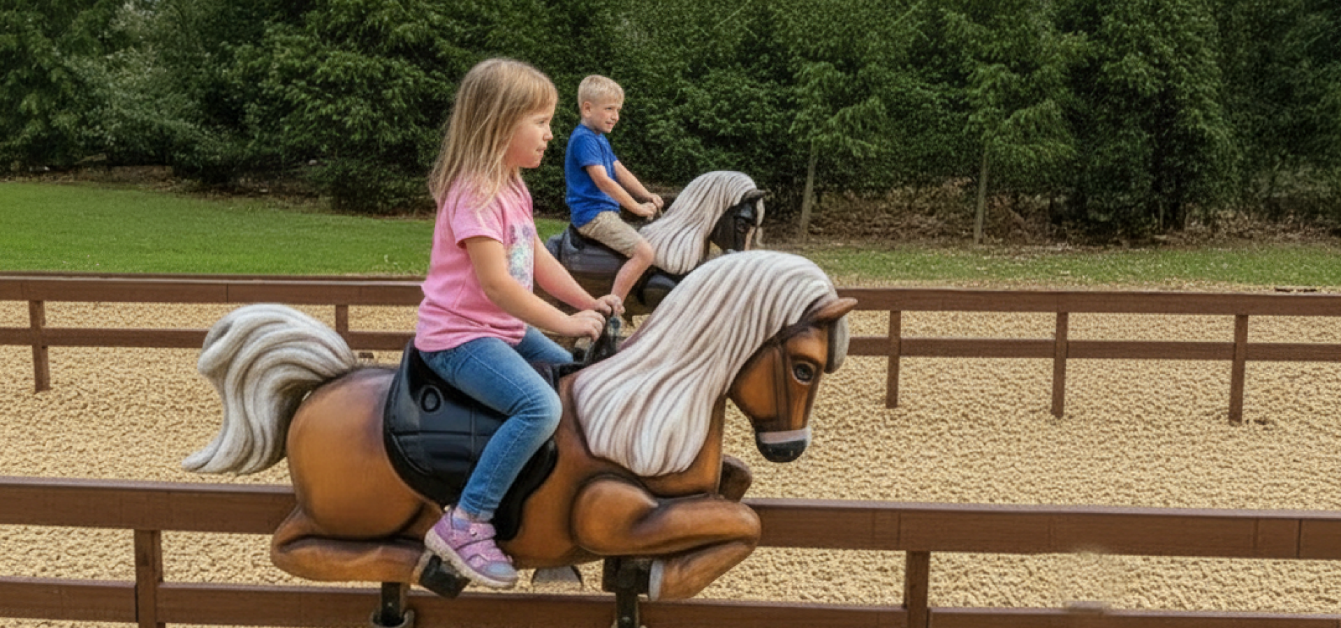 Aktives Fahrgeschäft für kleine Reitfans– Bewegung, Spiel und jede Menge Freude. Aktives Fahrgeschäft für kleine Reitfans– Bewegung, Spiel und jede Menge Freude.