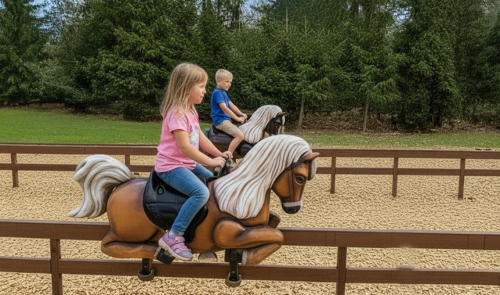 Aktives Fahrgeschäft für kleine Reitfans– Bewegung, Spiel und jede Menge Freude. Aktives Fahrgeschäft für kleine Reitfans– Bewegung, Spiel und jede Menge Freude.